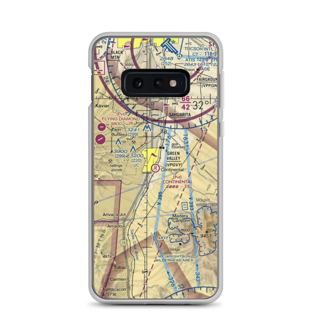 Continental Airport (35AZ) VFR Sectional Samsung Case Samsung Galaxy S10e model shown