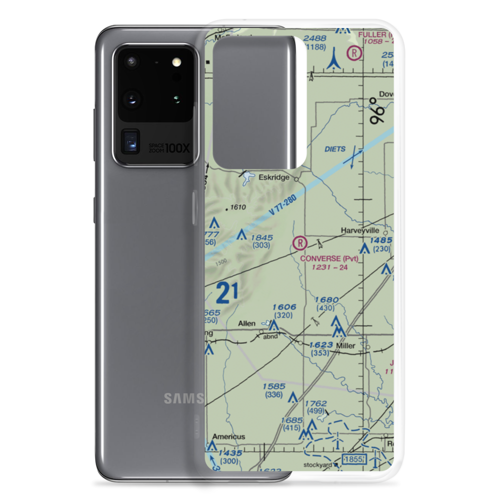 Converse Farm Airport (SN47) VFR Sectional Samsung Case Samsung Galaxy S20 Ultra model shown