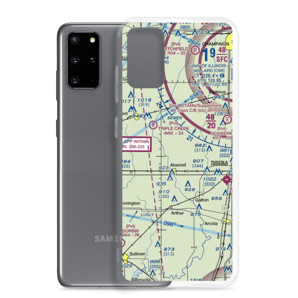 Cooch Landing Area Airport (IL31) VFR Sectional Samsung Case Samsung Galaxy S20 Plus model shown