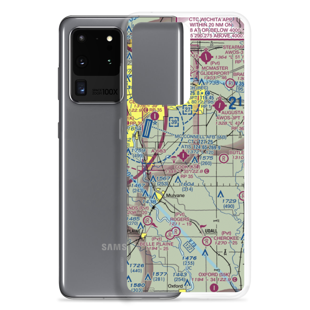 Cook Airfield Inc Airport (K50) VFR Sectional Samsung Case Samsung Galaxy S20 Ultra model shown