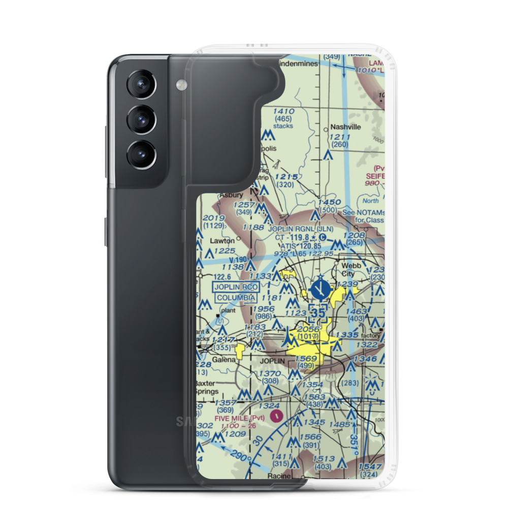 Cook Airport (25MO) VFR Sectional Samsung Case Samsung Galaxy S21 model shown