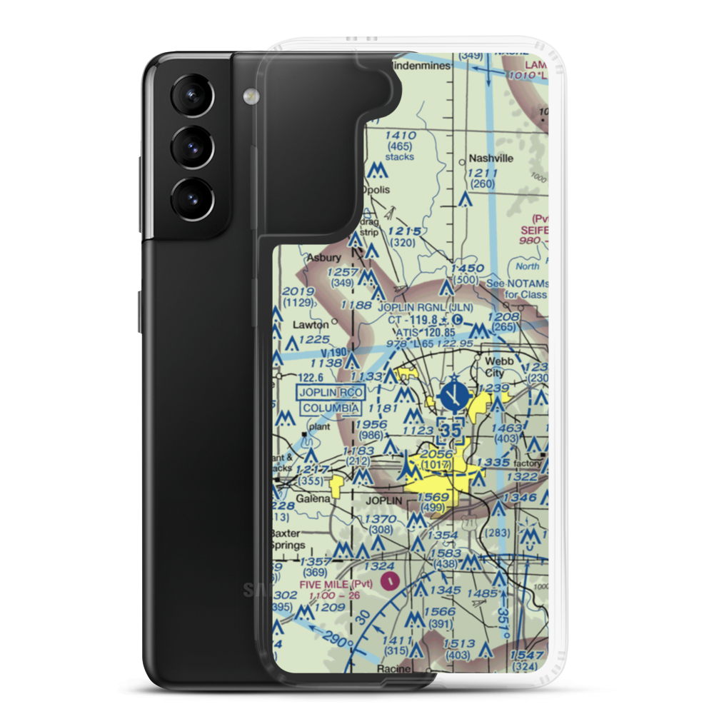 Cook Airport (25MO) VFR Sectional Samsung Case Samsung Galaxy S21 Plus model shown