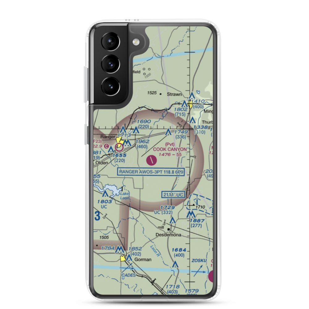 Cook Canyon Ranch Airport (TA25) VFR Sectional Samsung Case Samsung Galaxy S21 Plus model shown