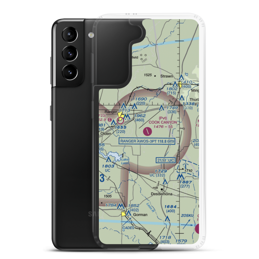 Cook Canyon Ranch Airport (TA25) VFR Sectional Samsung Case Samsung Galaxy S21 Plus model shown