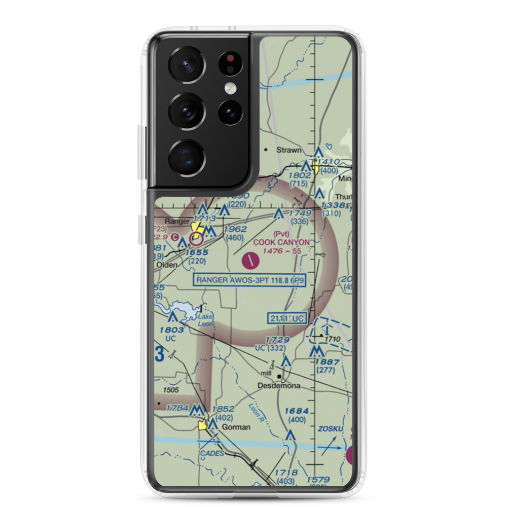 Cook Canyon Ranch Airport (TA25) VFR Sectional Samsung Case Samsung Galaxy S21 Ultra model shown