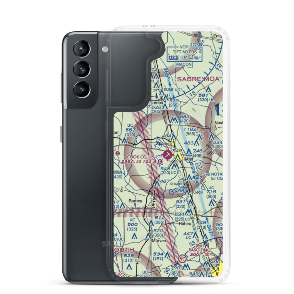 Cook County Airport (15J) VFR Sectional Samsung Case Samsung Galaxy S21 model shown