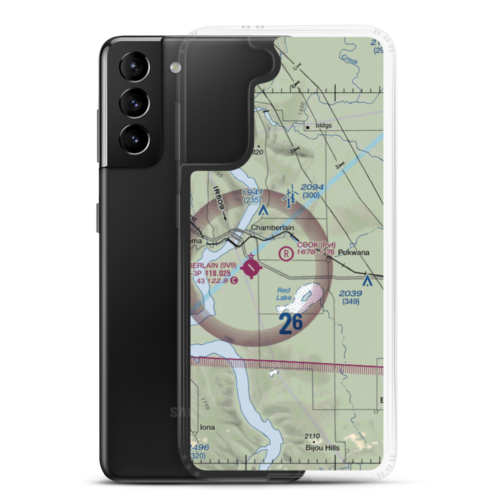 Cook Field (SD44) VFR Sectional Samsung Case Samsung Galaxy S21 Plus model shown