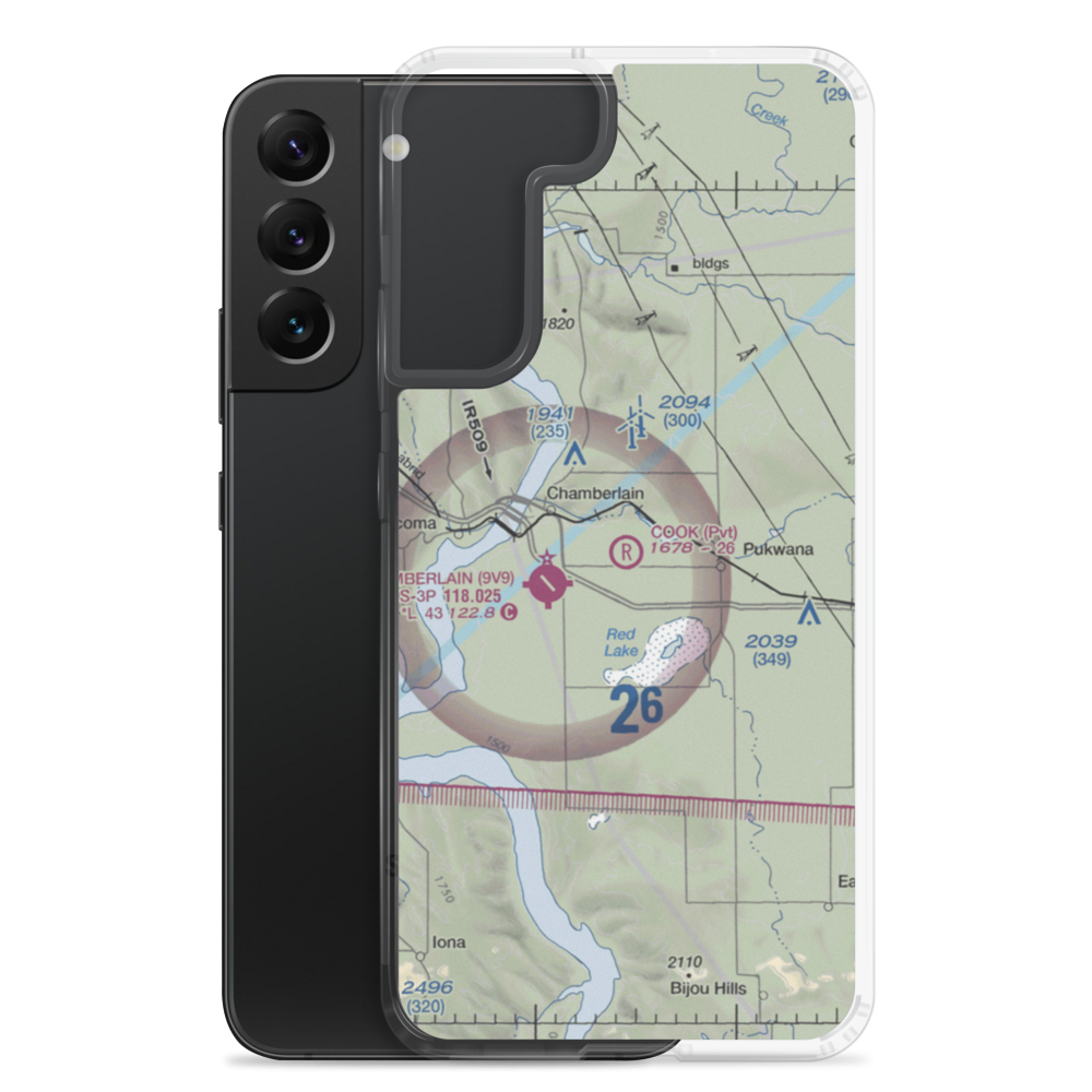 Cook Field (SD44) VFR Sectional Samsung Case Samsung Galaxy S22 Plus model shown