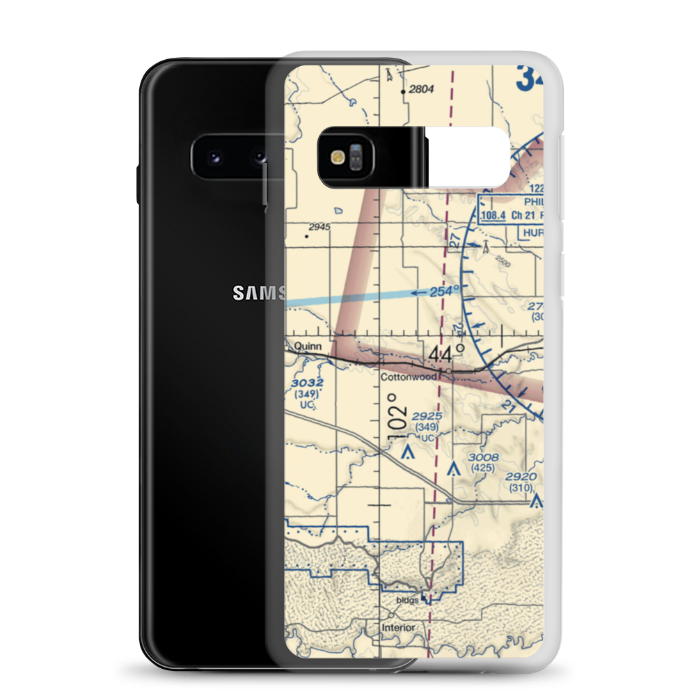 Cooks Airport (SD66) VFR Sectional Samsung Case Samsung Galaxy S10 model shown