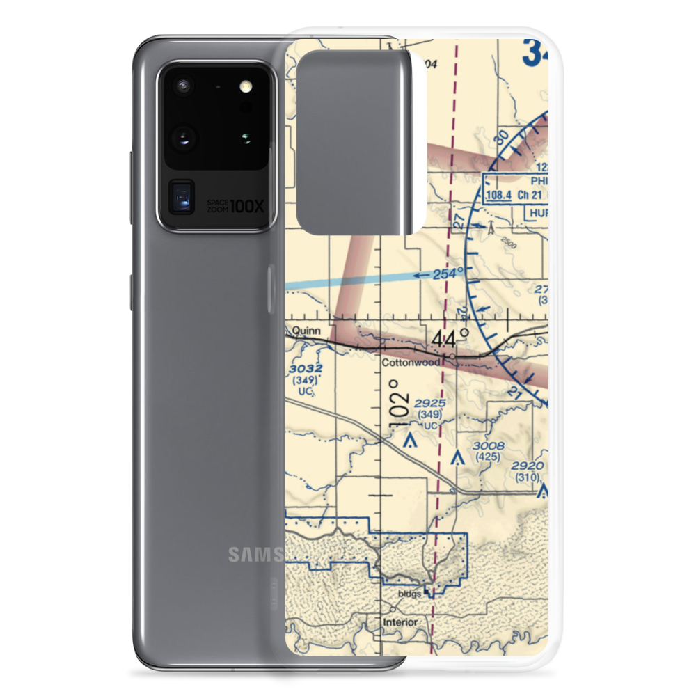 Cooks Airport (SD66) VFR Sectional Samsung Case Samsung Galaxy S20 Ultra model shown