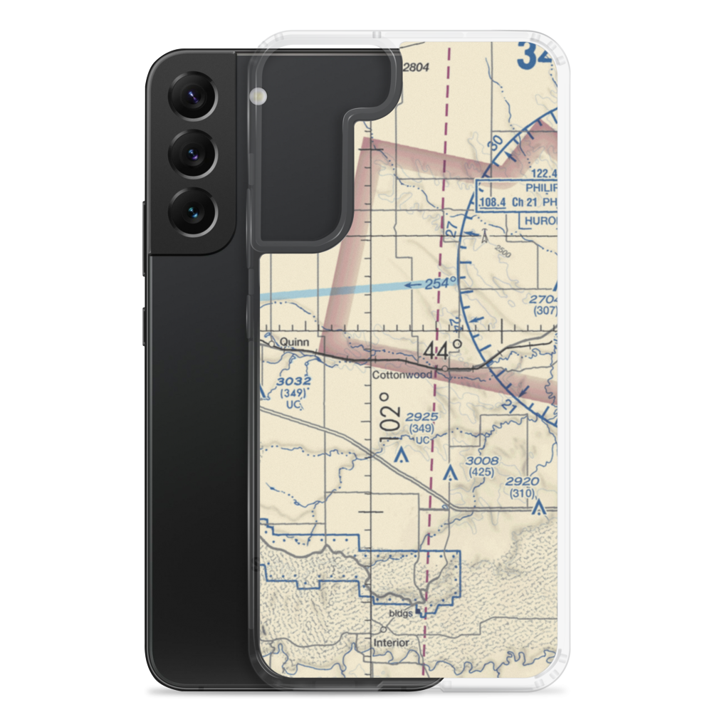 Cooks Airport (SD66) VFR Sectional Samsung Case Samsung Galaxy S22 Plus model shown