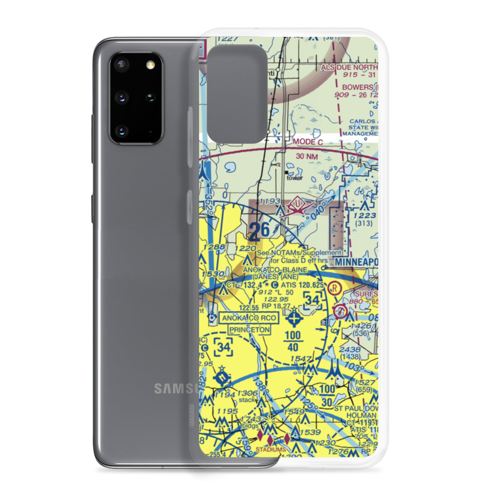 Cooks Landing Airport (MN87) VFR Sectional Samsung Case Samsung Galaxy S20 Plus model shown