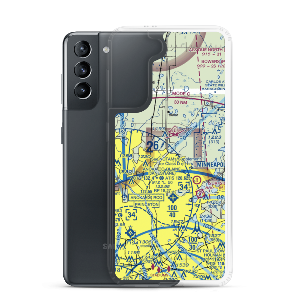 Cooks Landing Airport (MN87) VFR Sectional Samsung Case Samsung Galaxy S21 model shown