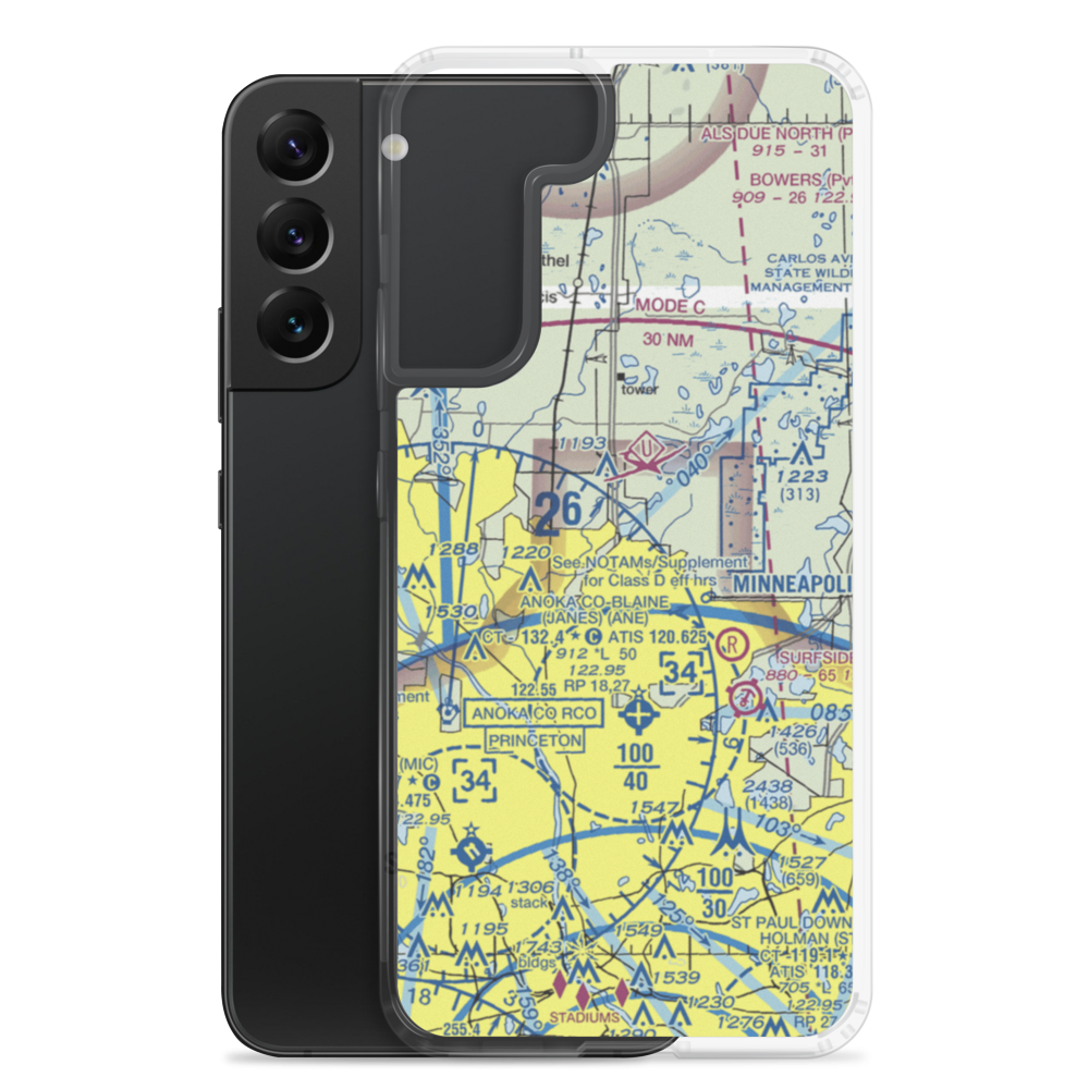 Cooks Landing Airport (MN87) VFR Sectional Samsung Case Samsung Galaxy S22 Plus model shown