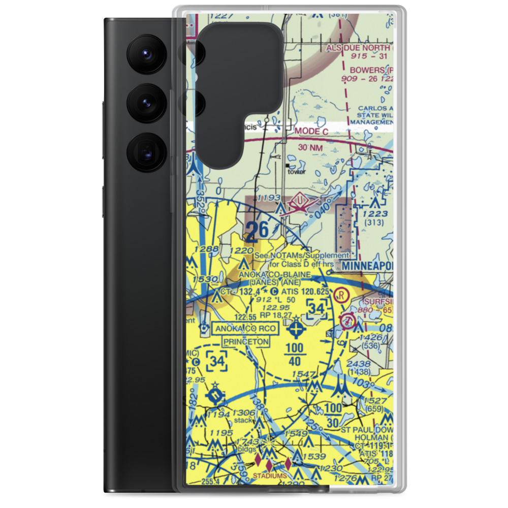 Cooks Landing Airport (MN87) VFR Sectional Samsung Case Samsung Galaxy S22 Ultra model shown