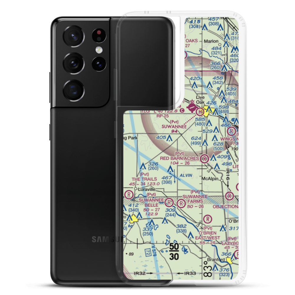 Cooksey Brothers Airport (FD42) VFR Sectional Samsung Case Samsung Galaxy S21 Ultra model shown