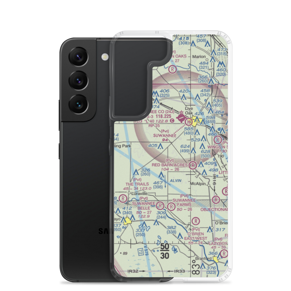 Cooksey Brothers Airport (FD42) VFR Sectional Samsung Case Samsung Galaxy S22 model shown