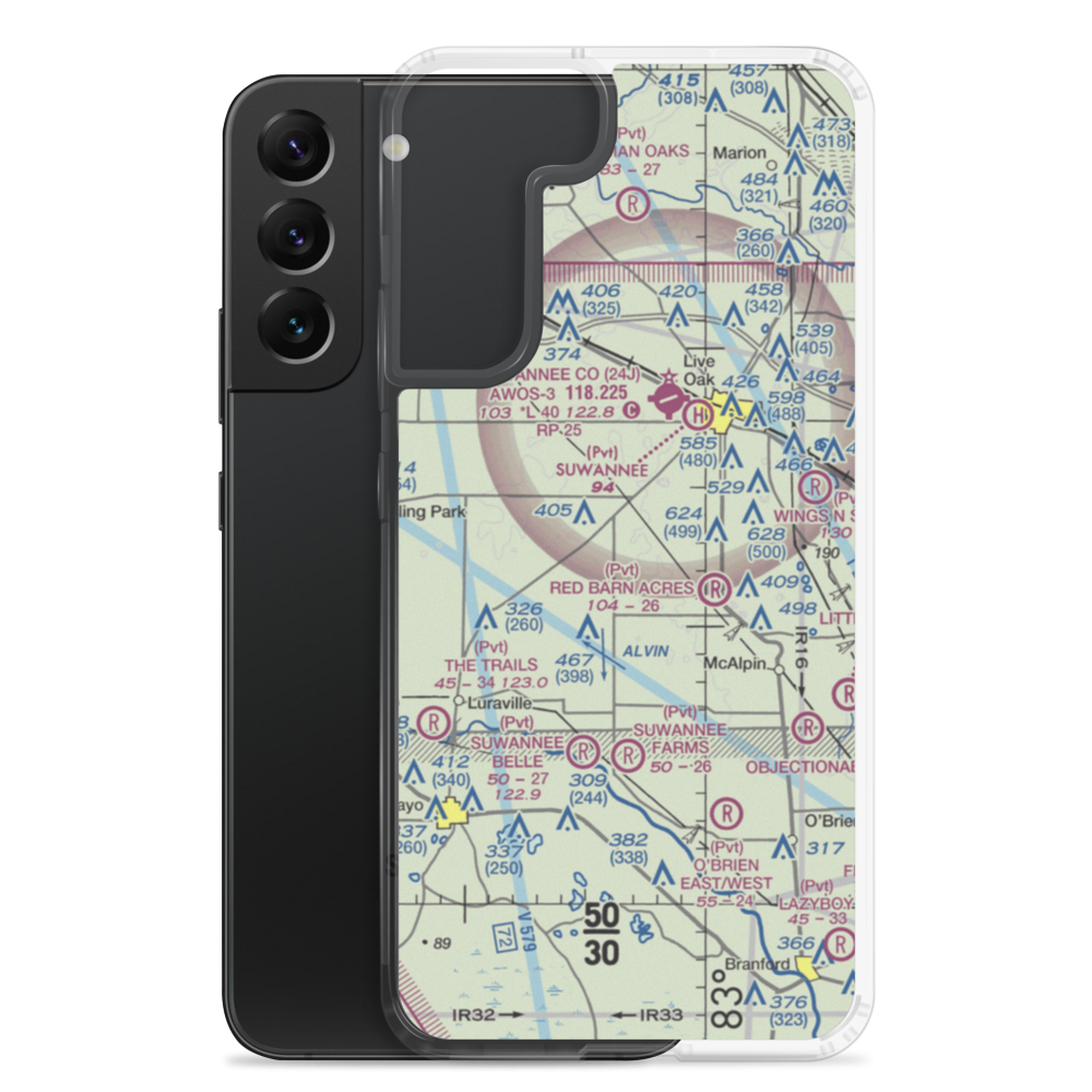 Cooksey Brothers Airport (FD42) VFR Sectional Samsung Case Samsung Galaxy S22 Plus model shown