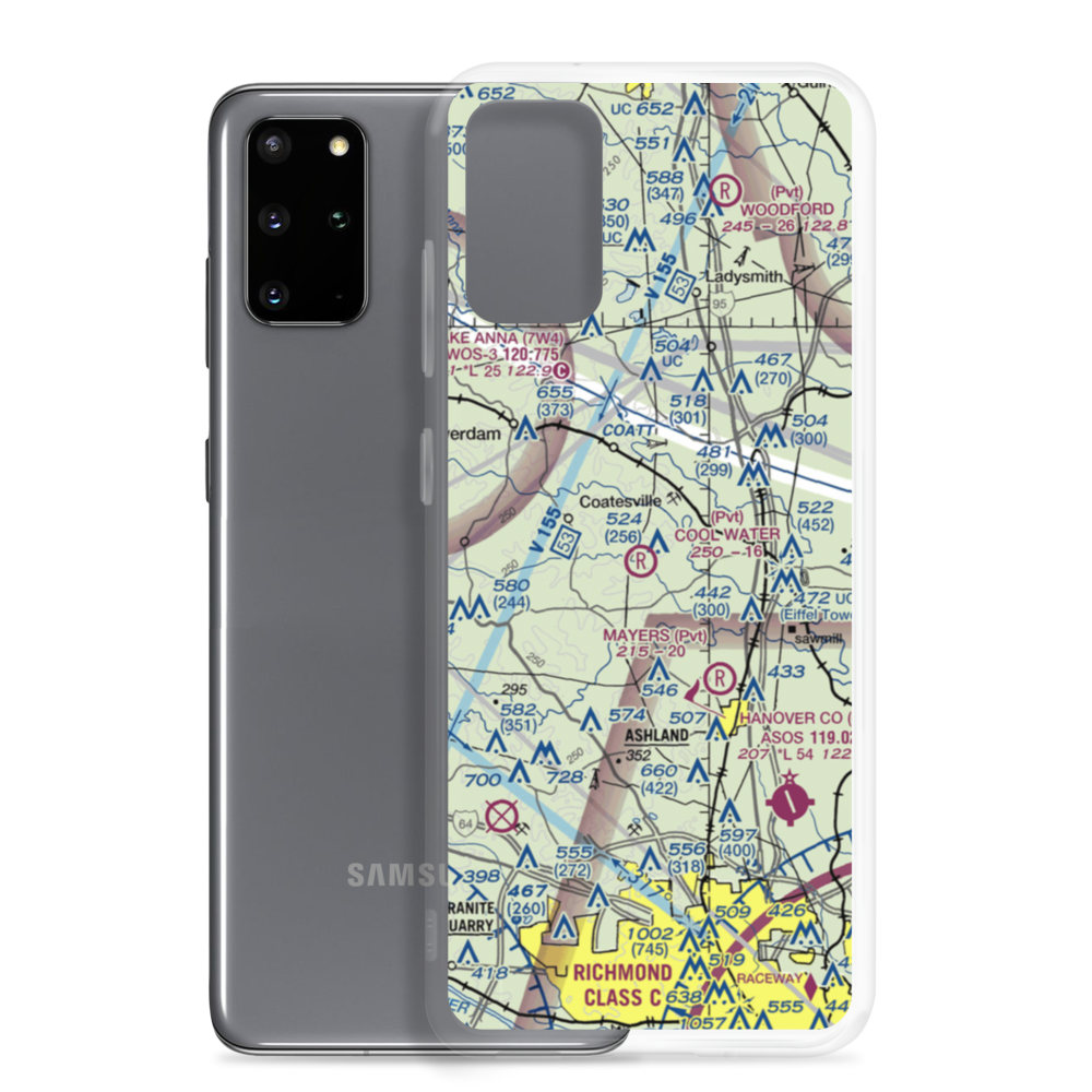 Cool Water Airport (4VG2) VFR Sectional Samsung Case Samsung Galaxy S20 Plus model shown