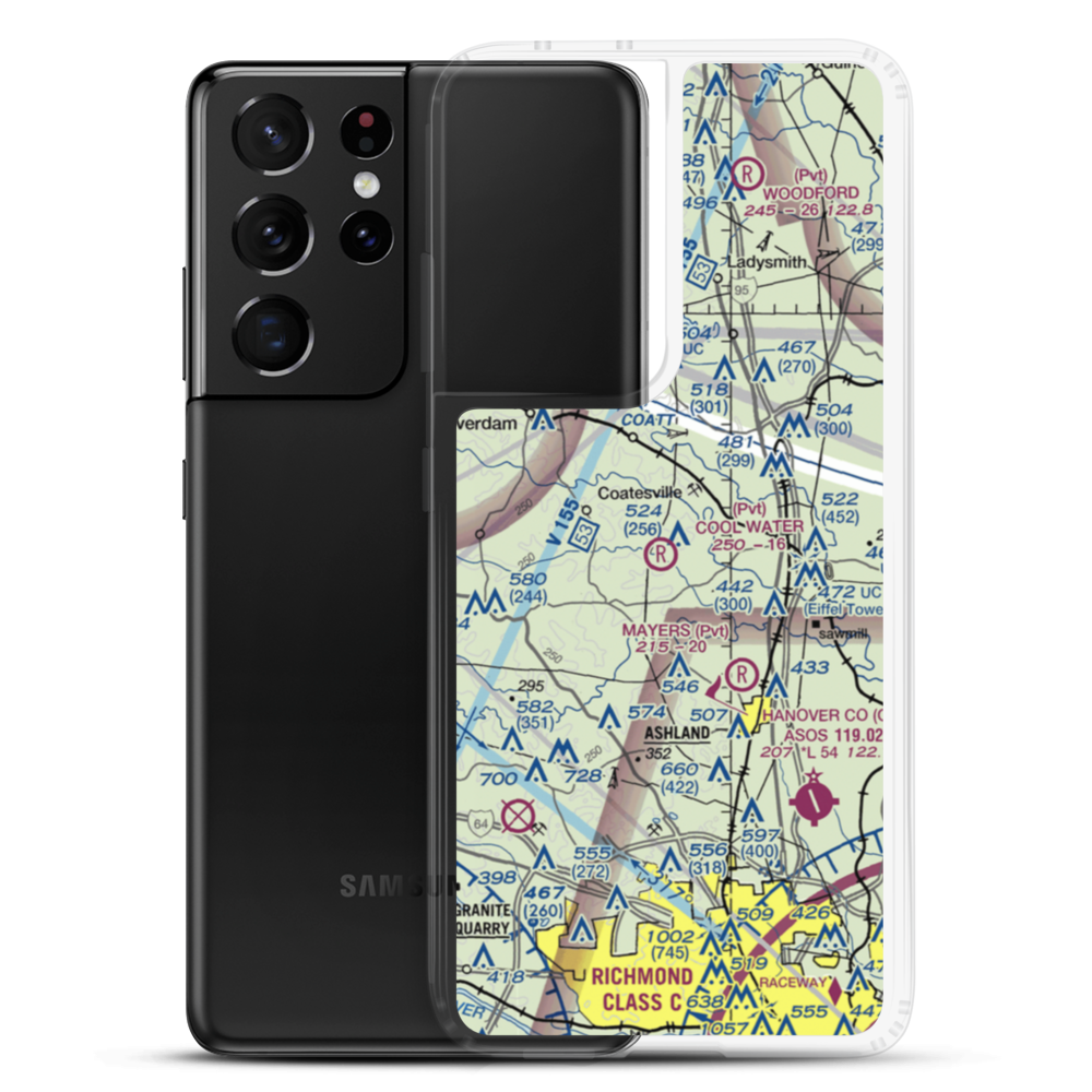 Cool Water Airport (4VG2) VFR Sectional Samsung Case Samsung Galaxy S21 Ultra model shown