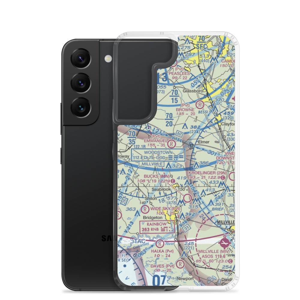 Coombs Airport (7NJ7) VFR Sectional Samsung Case Samsung Galaxy S22 model shown