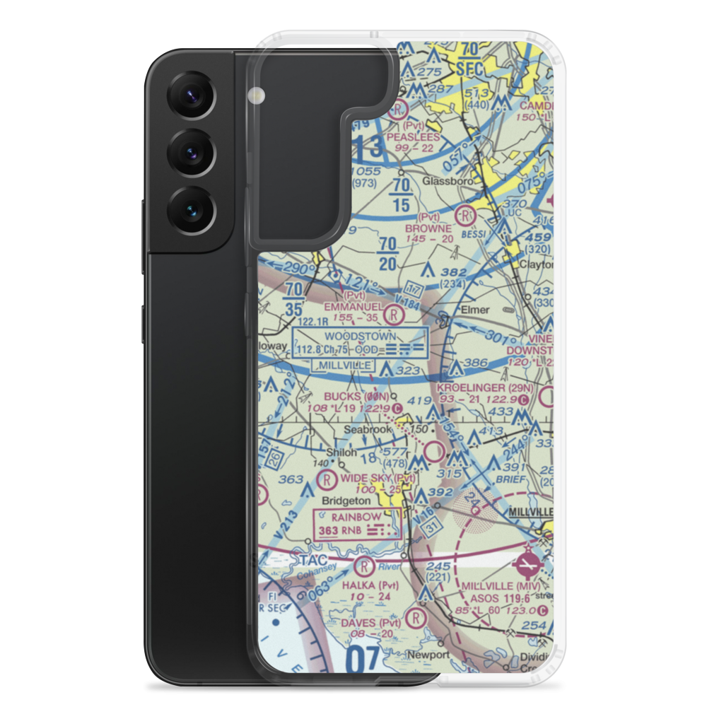 Coombs Airport (7NJ7) VFR Sectional Samsung Case Samsung Galaxy S22 Plus model shown