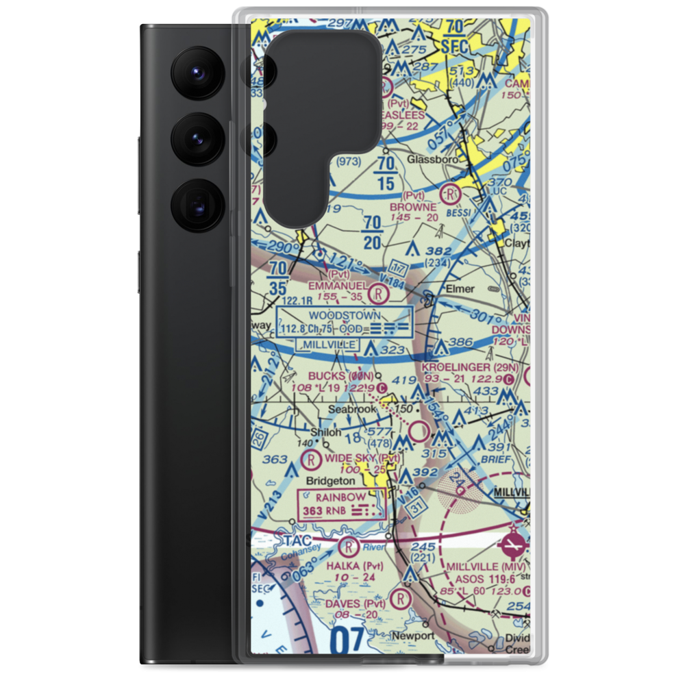 Coombs Airport (7NJ7) VFR Sectional Samsung Case Samsung Galaxy S22 Ultra model shown