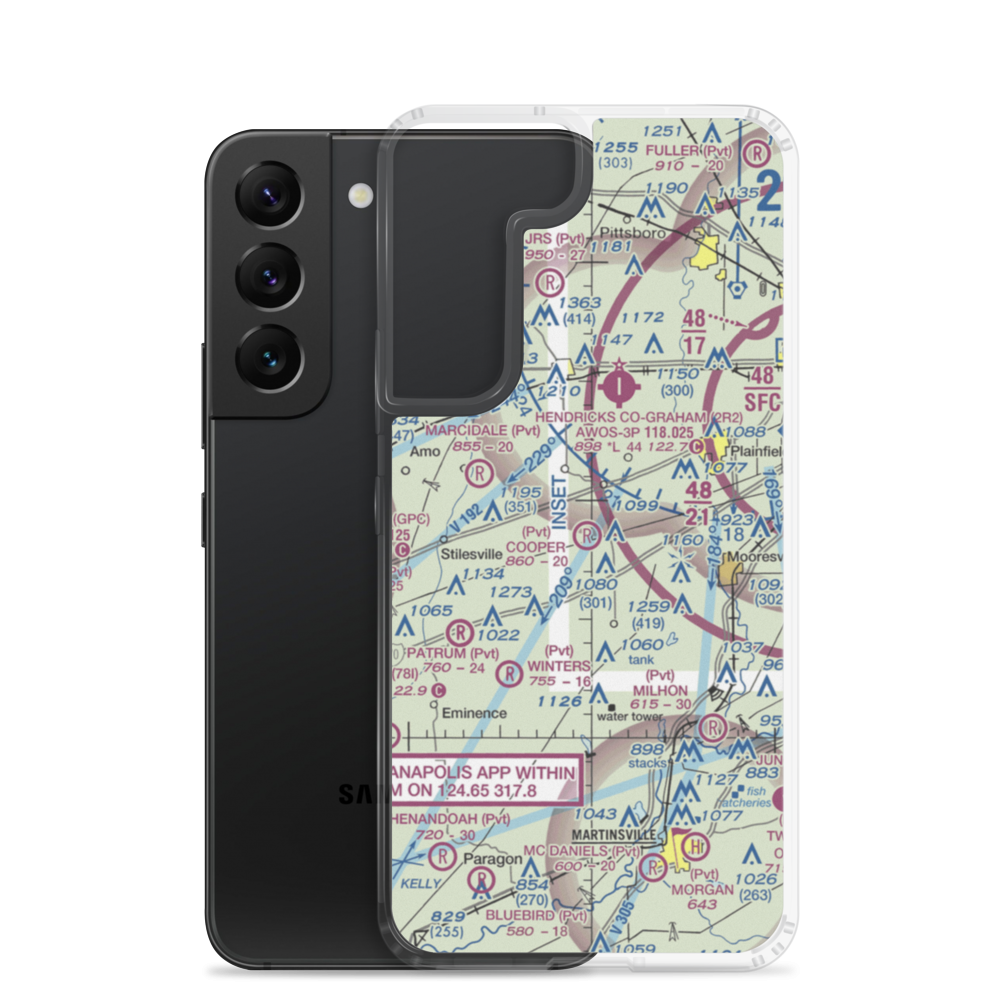 Cooper Airport (05IN) VFR Sectional Samsung Case Samsung Galaxy S22 model shown