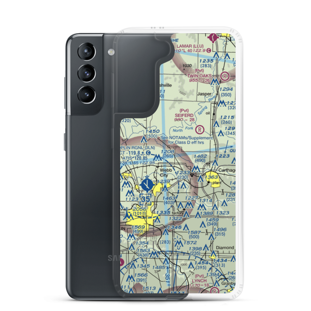 Cooper Flying Service Airport (00MO) VFR Sectional Samsung Case Samsung Galaxy S21 model shown