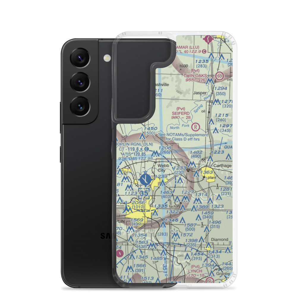 Cooper Flying Service Airport (00MO) VFR Sectional Samsung Case Samsung Galaxy S22 model shown