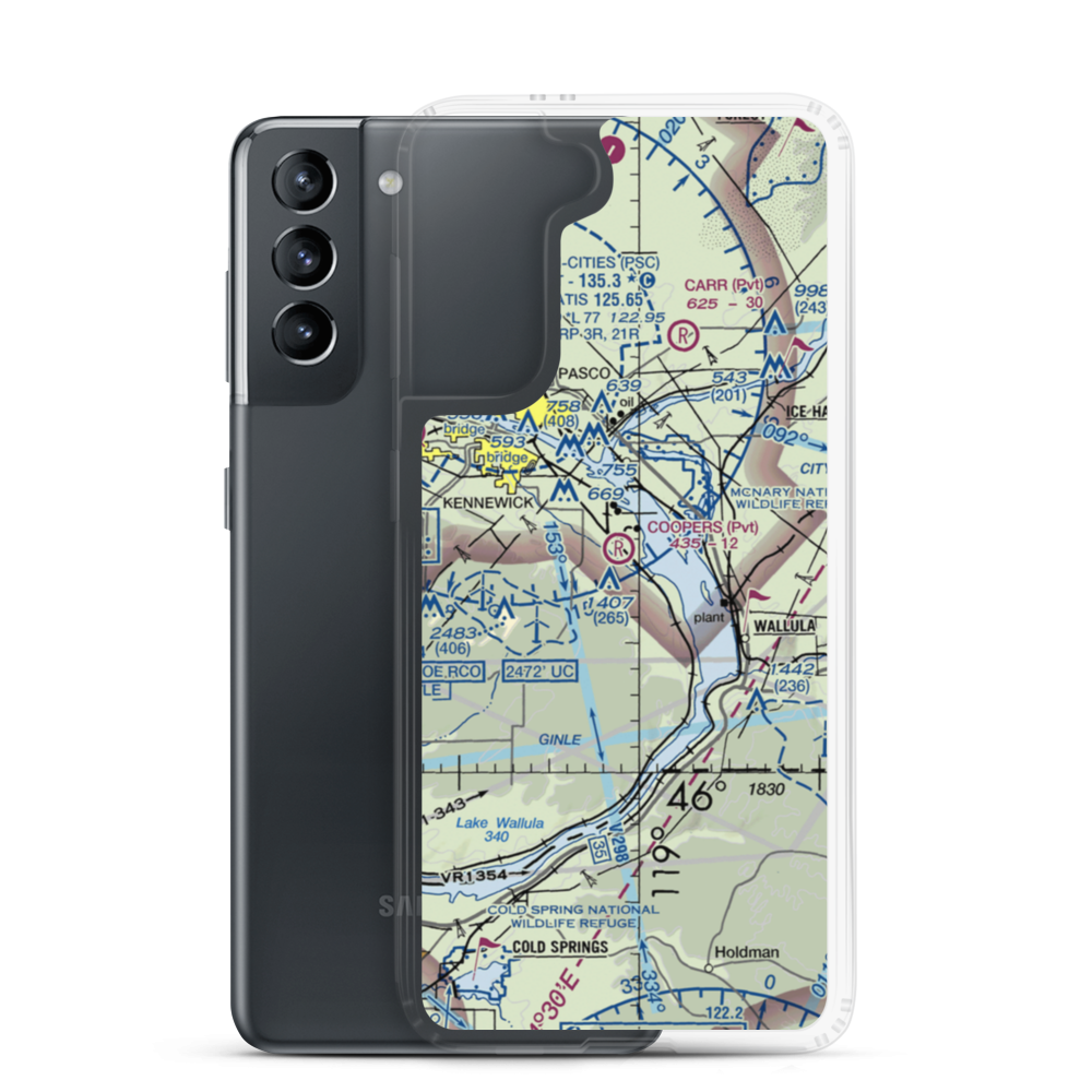 Coopers Landing (0WN2) VFR Sectional Samsung Case Samsung Galaxy S21 model shown