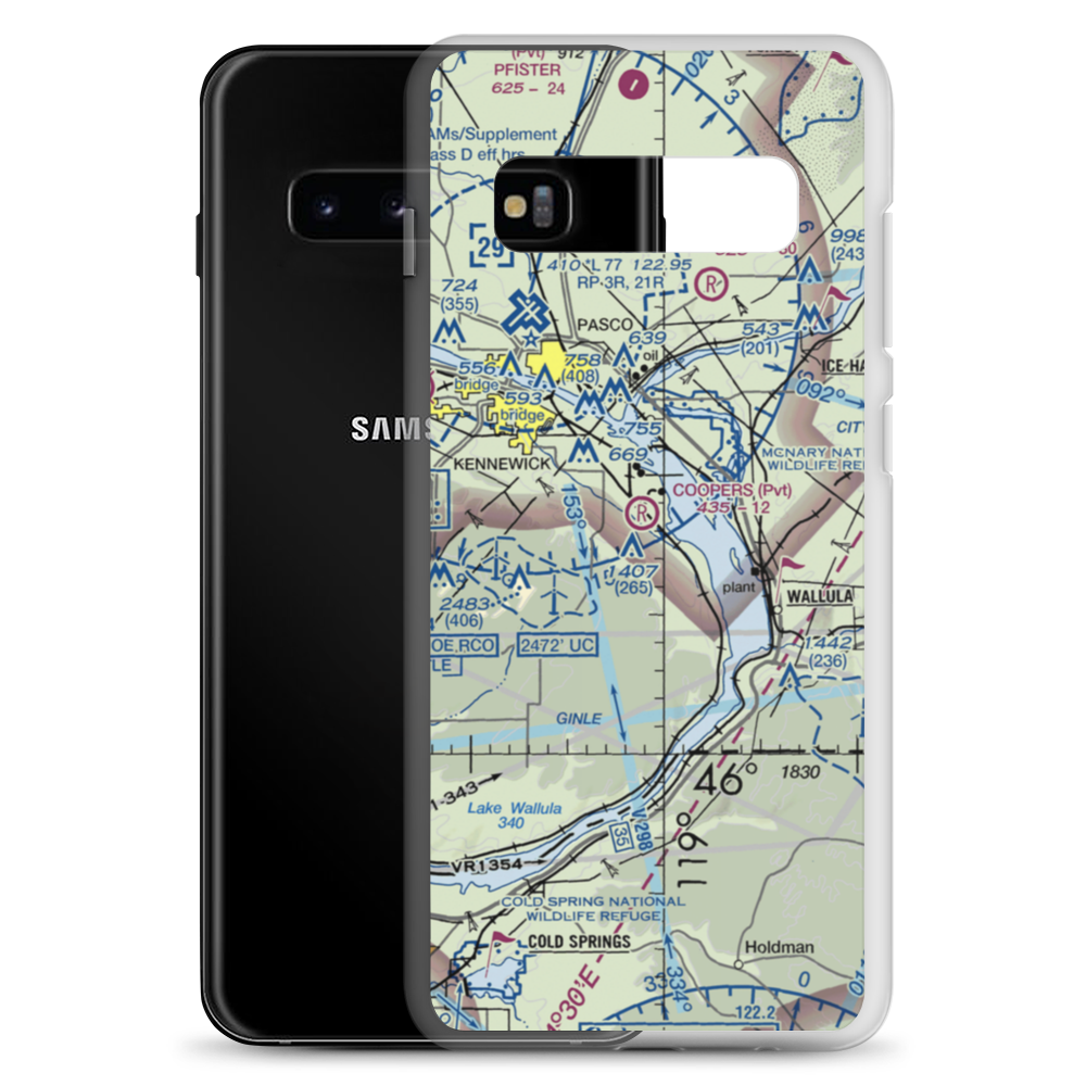 Coopers Landing (0WN2) VFR Sectional Samsung Case Samsung Galaxy S10+ model shown
