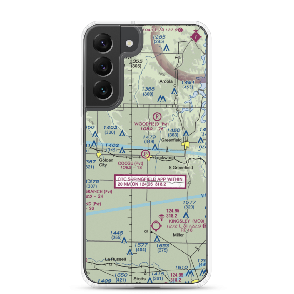 Coose Field (MO95) VFR Sectional Samsung Case Samsung Galaxy S22 Plus model shown