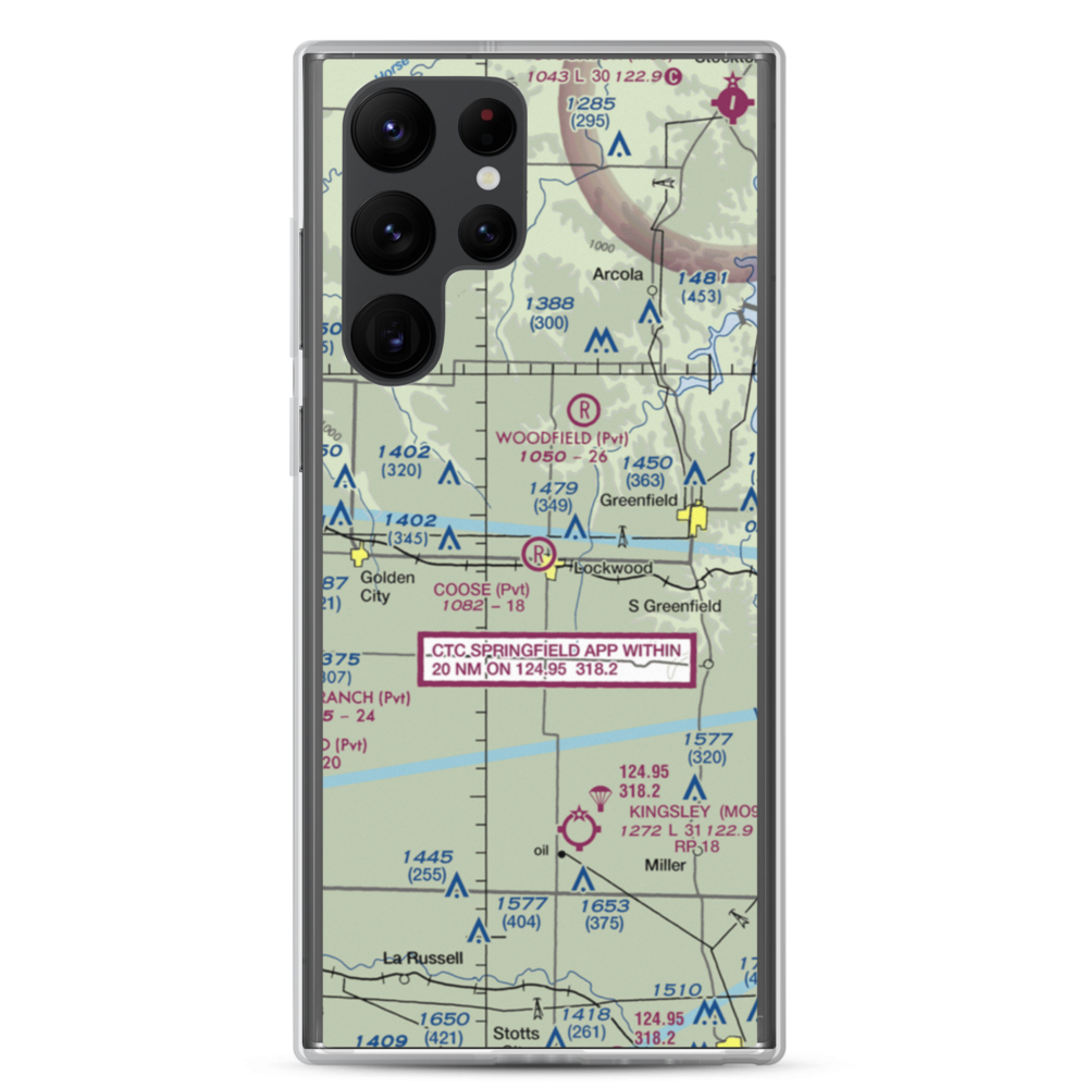 Coose Field (MO95) VFR Sectional Samsung Case Samsung Galaxy S22 Ultra model shown