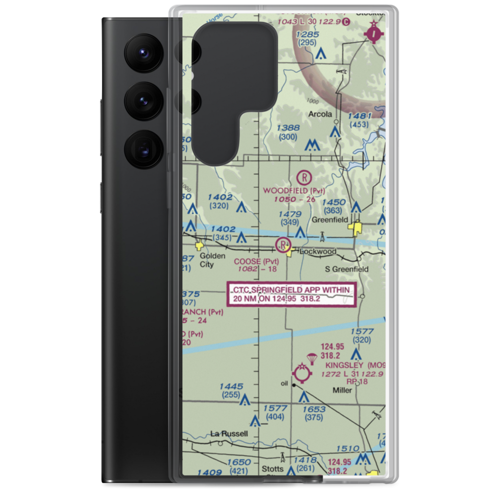 Coose Field (MO95) VFR Sectional Samsung Case Samsung Galaxy S22 Ultra model shown