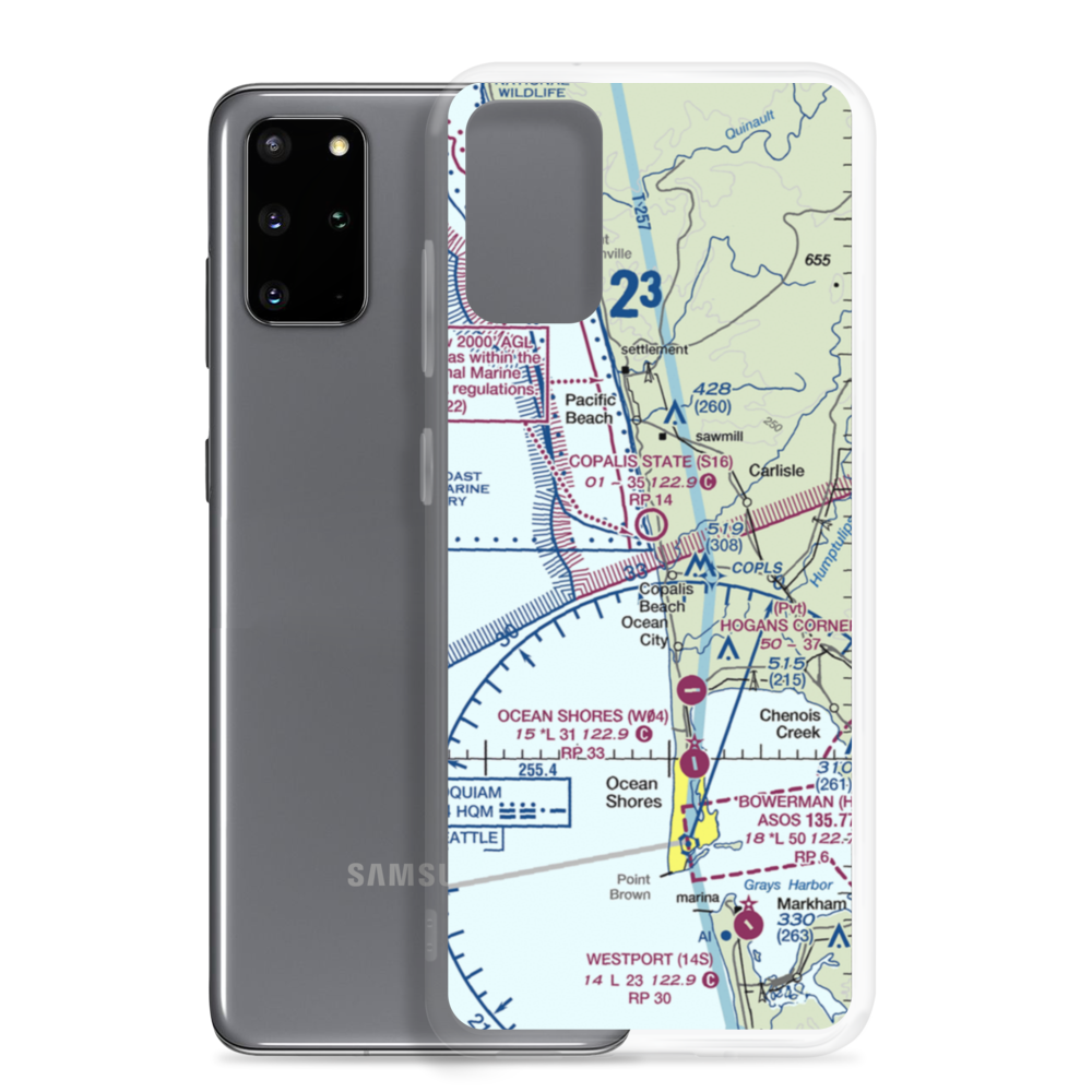 Copalis State Airport (S16) VFR Sectional Samsung Case Samsung Galaxy S20 Plus model shown