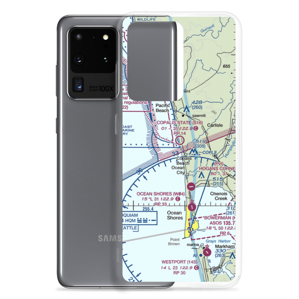 Copalis State Airport (S16) VFR Sectional Samsung Case Samsung Galaxy S20 Ultra model shown