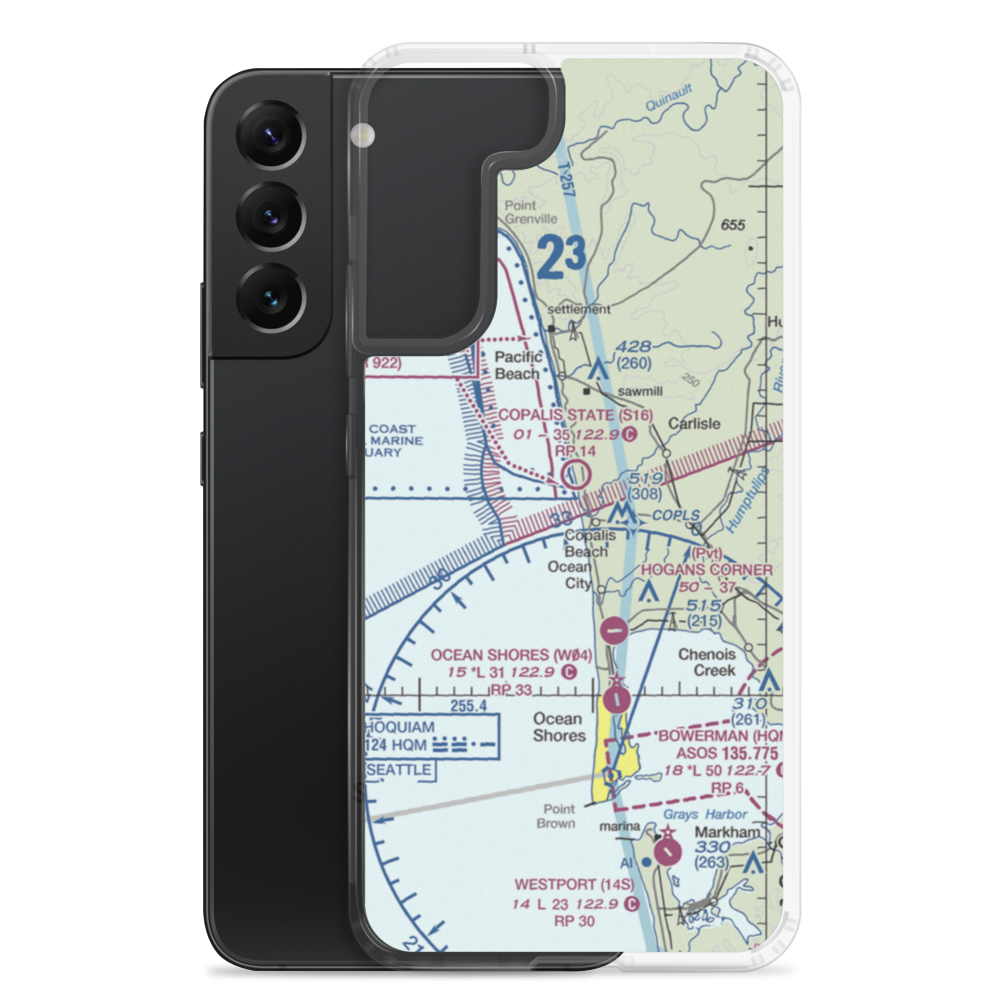 Copalis State Airport (S16) VFR Sectional Samsung Case Samsung Galaxy S22 Plus model shown