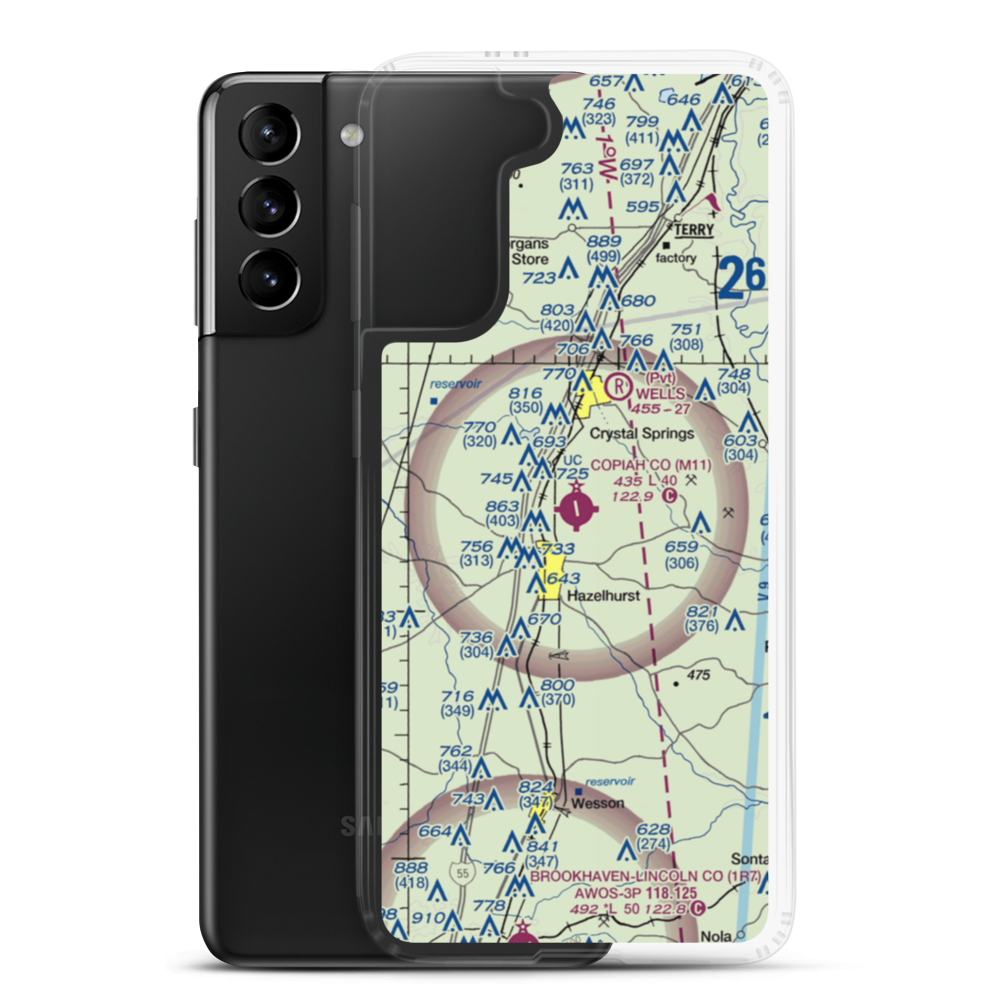 Copiah County Airport (M11) VFR Sectional Samsung Case Samsung Galaxy S21 Plus model shown