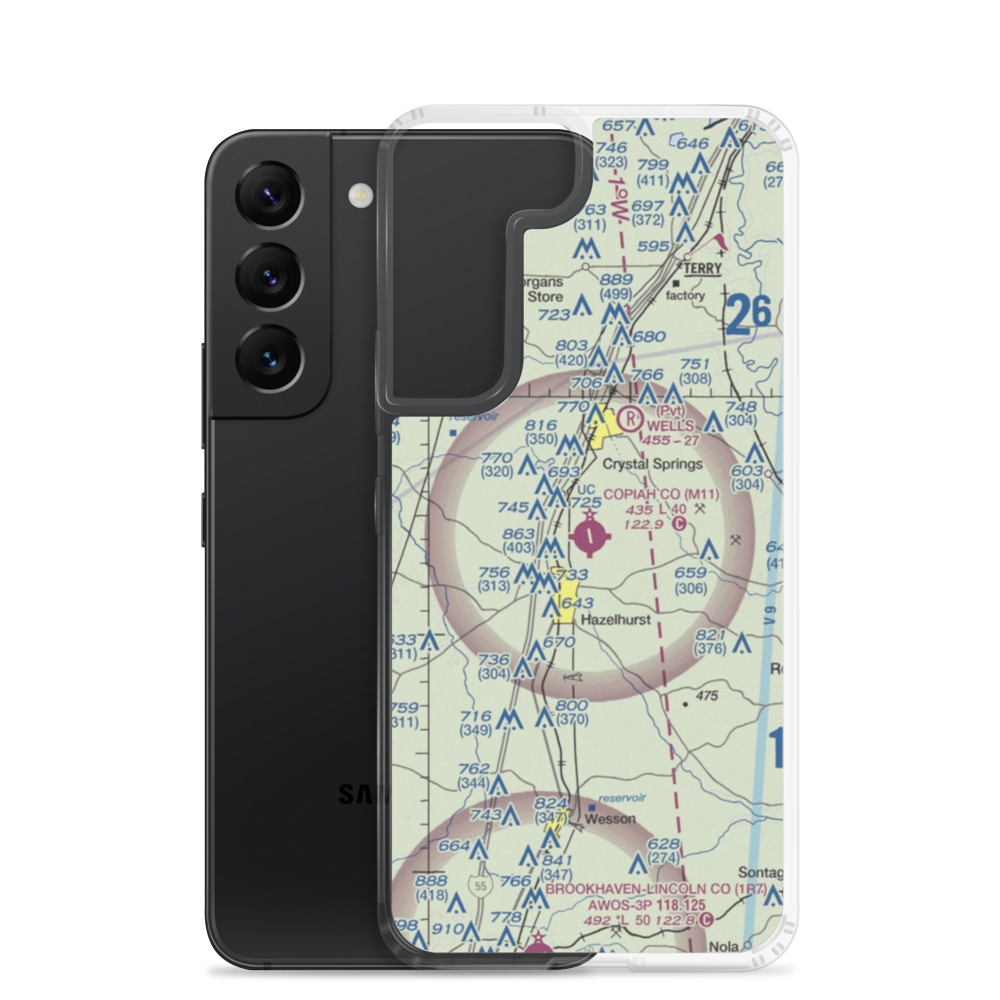 Copiah County Airport (M11) VFR Sectional Samsung Case Samsung Galaxy S22 model shown