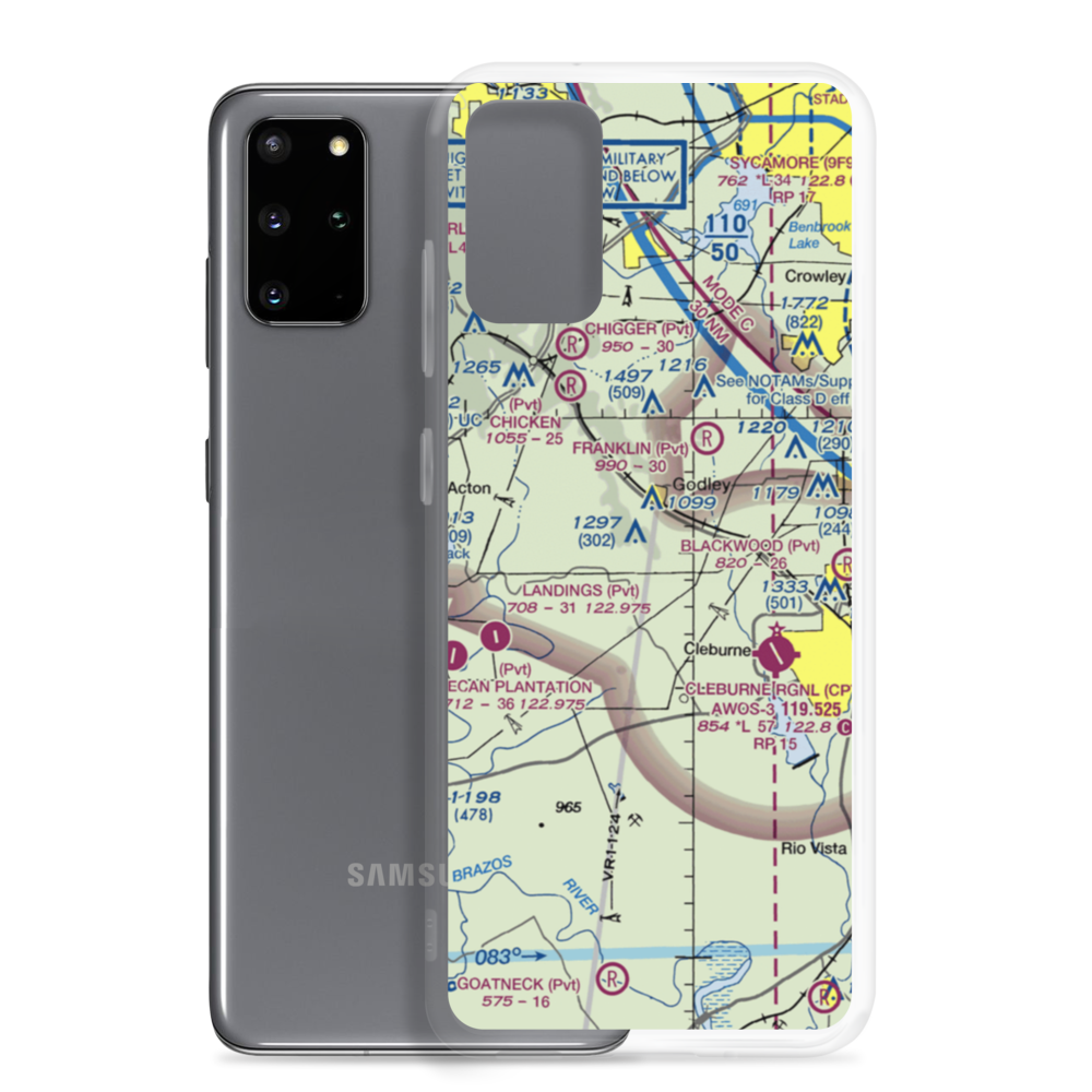 Coppenger Farm Airport (TX95) VFR Sectional Samsung Case Samsung Galaxy S20 Plus model shown