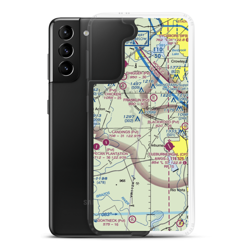 Coppenger Farm Airport (TX95) VFR Sectional Samsung Case Samsung Galaxy S21 Plus model shown