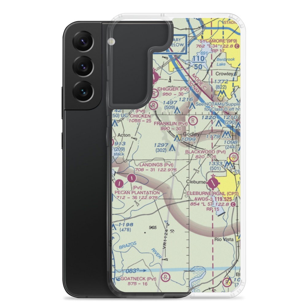 Coppenger Farm Airport (TX95) VFR Sectional Samsung Case Samsung Galaxy S22 Plus model shown