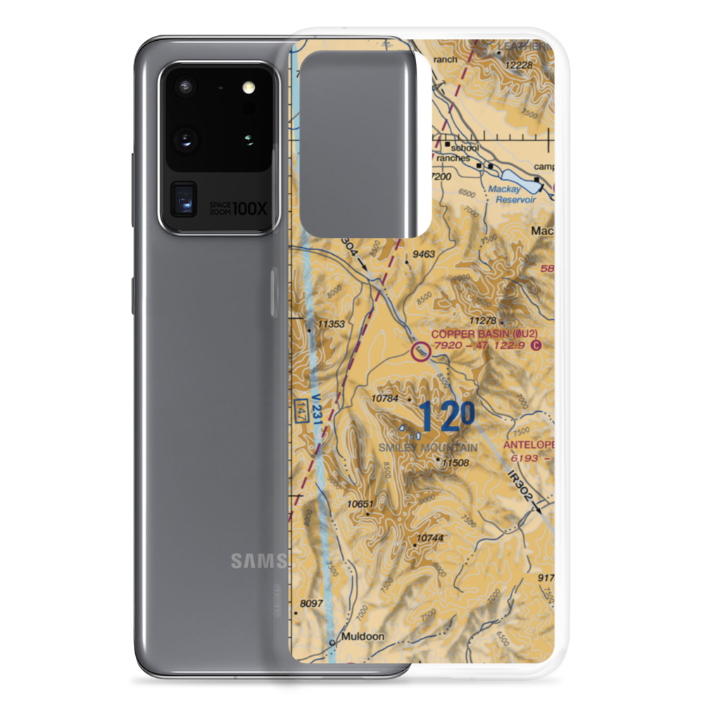 Copper Basin Airport (0U2) VFR Sectional Samsung Case Samsung Galaxy S20 Ultra model shown