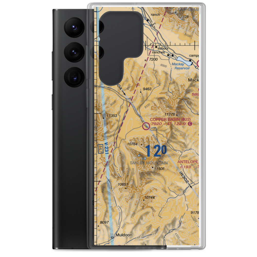 Copper Basin Airport (0U2) VFR Sectional Samsung Case Samsung Galaxy S22 Ultra model shown