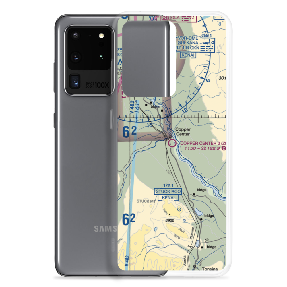 Copper Center 2 Airport (Z93) VFR Sectional Samsung Case Samsung Galaxy S20 Ultra model shown