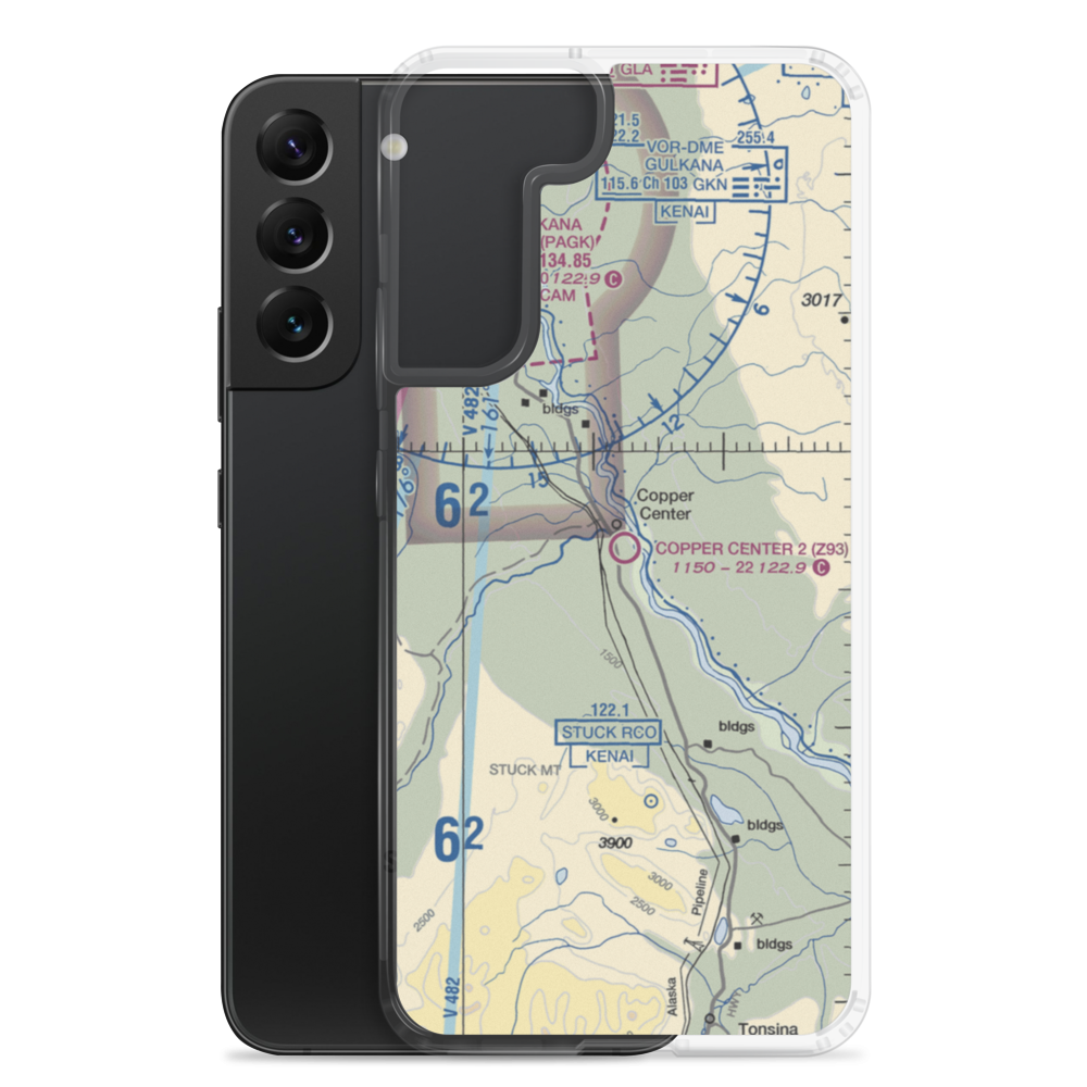 Copper Center 2 Airport (Z93) VFR Sectional Samsung Case Samsung Galaxy S22 Plus model shown