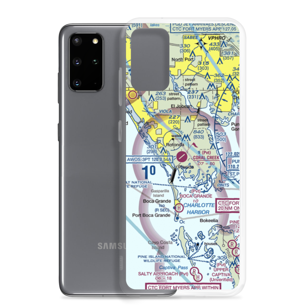Coral Creek Airport (FA54) VFR Sectional Samsung Case Samsung Galaxy S20 Plus model shown