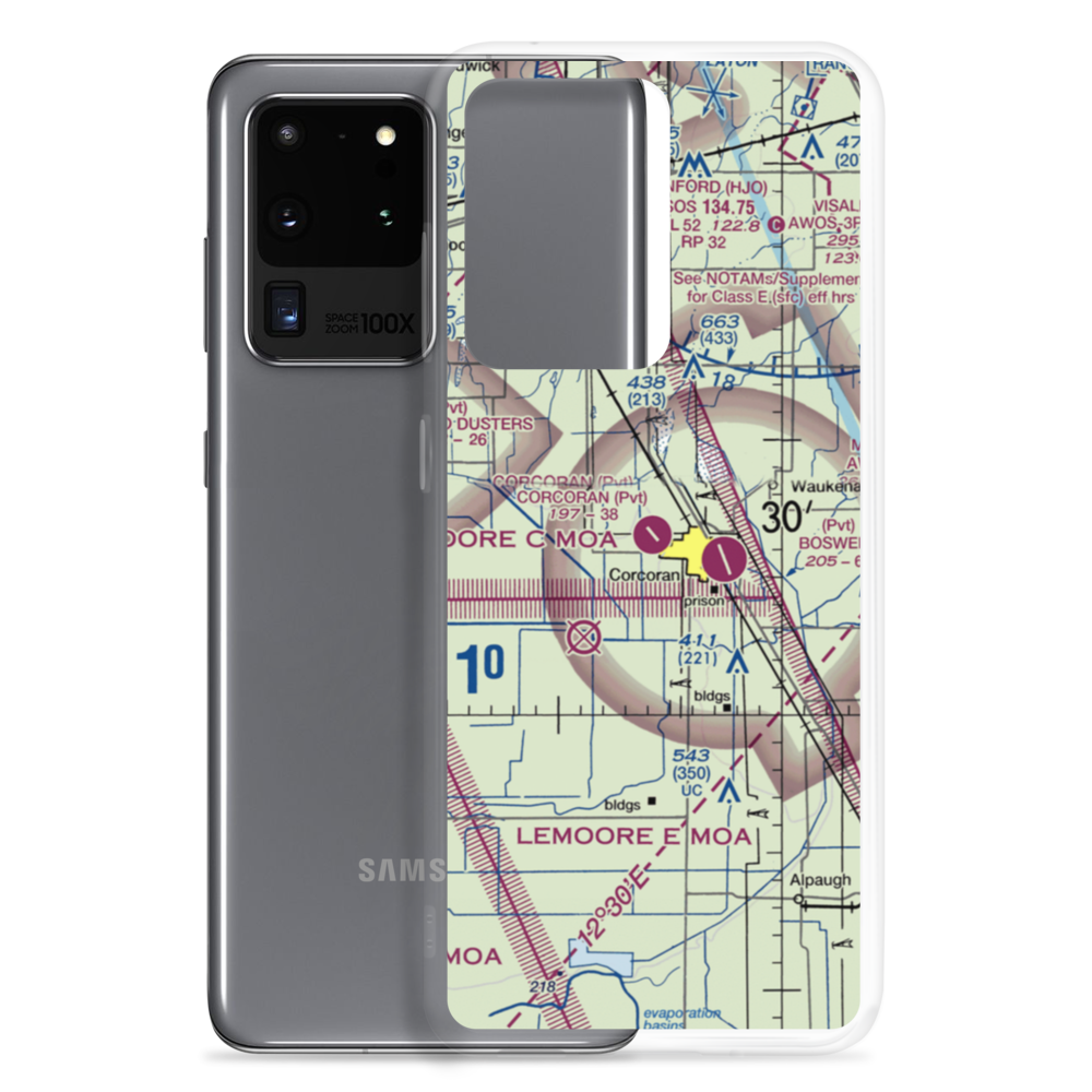 Corcoran Airport (CRO) VFR Sectional Samsung Case Samsung Galaxy S20 Ultra model shown