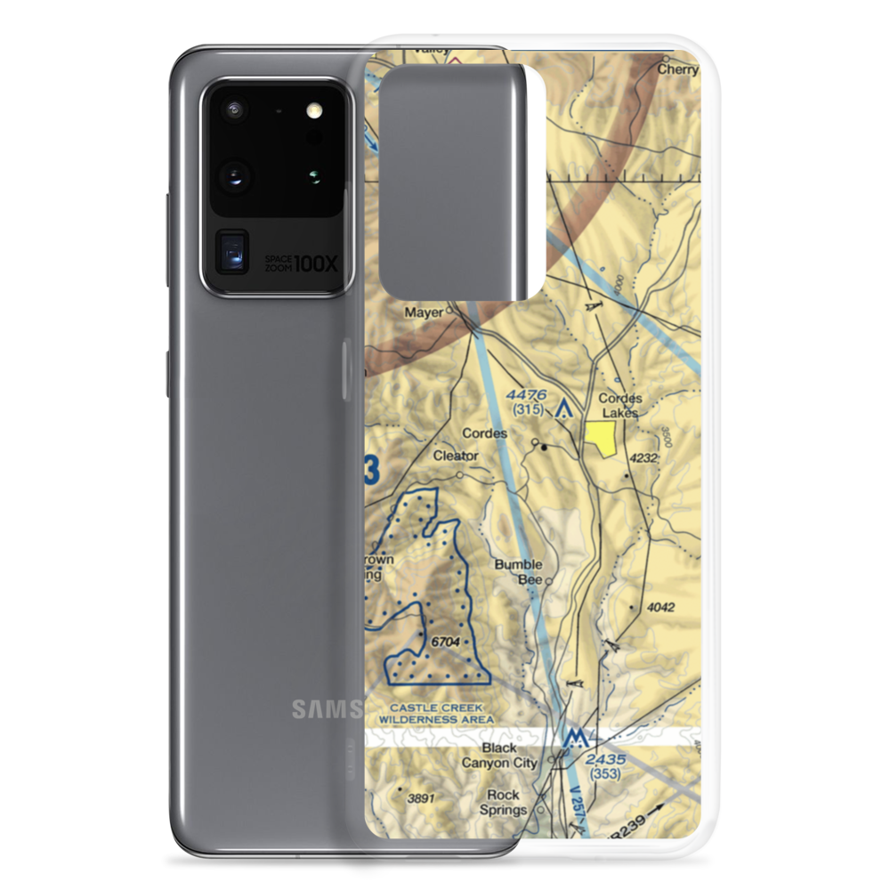 Cordes Airport (00AZ) VFR Sectional Samsung Case Samsung Galaxy S20 Ultra model shown